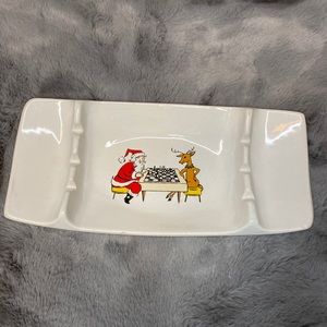 Vintage MCM Haeger mid century Christmas ashtray